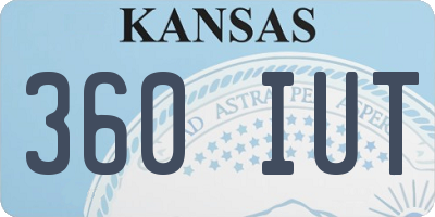 KS license plate 360IUT