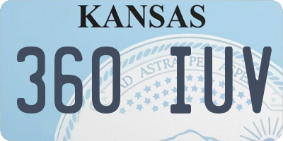 KS license plate 360IUV