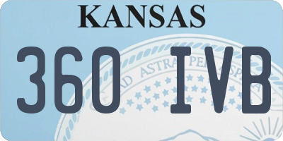 KS license plate 360IVB