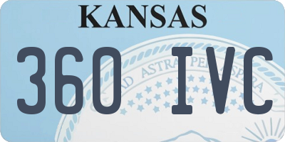 KS license plate 360IVC