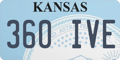 KS license plate 360IVE