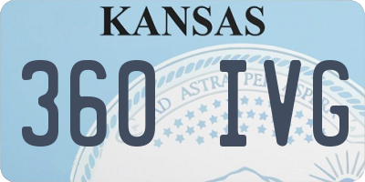 KS license plate 360IVG