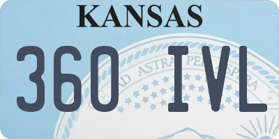 KS license plate 360IVL