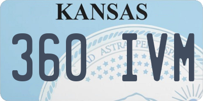 KS license plate 360IVM