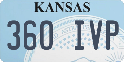 KS license plate 360IVP
