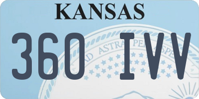 KS license plate 360IVV