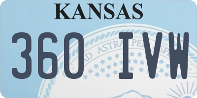 KS license plate 360IVW