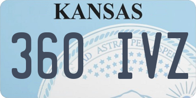 KS license plate 360IVZ