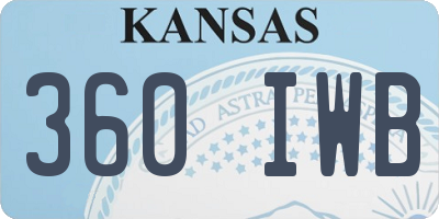 KS license plate 360IWB