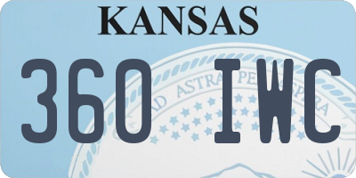 KS license plate 360IWC