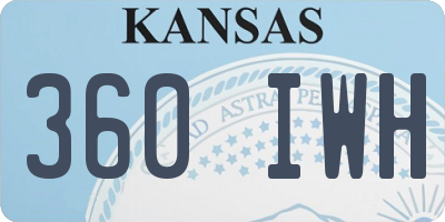 KS license plate 360IWH