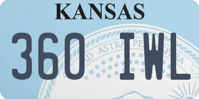 KS license plate 360IWL