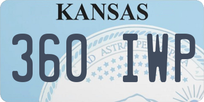 KS license plate 360IWP