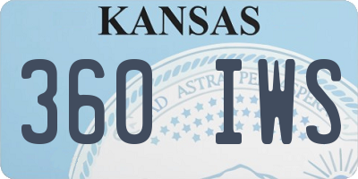 KS license plate 360IWS