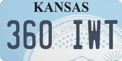 KS license plate 360IWT