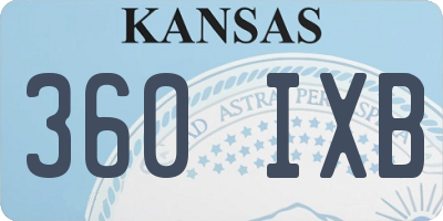 KS license plate 360IXB
