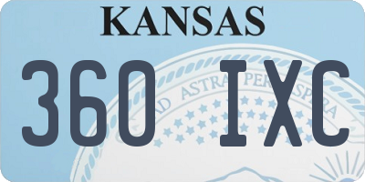 KS license plate 360IXC