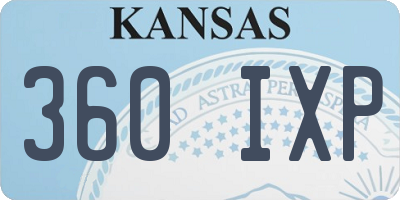 KS license plate 360IXP