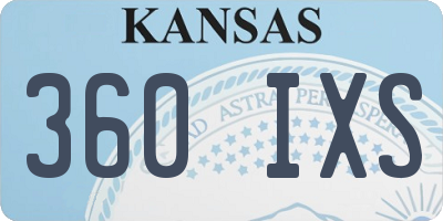 KS license plate 360IXS