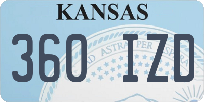 KS license plate 360IZD