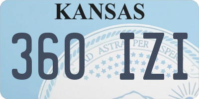 KS license plate 360IZI