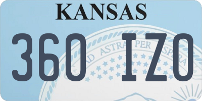 KS license plate 360IZO