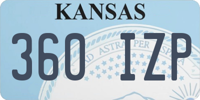 KS license plate 360IZP