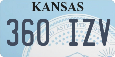 KS license plate 360IZV