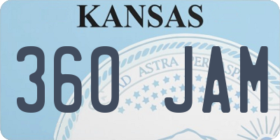 KS license plate 360JAM