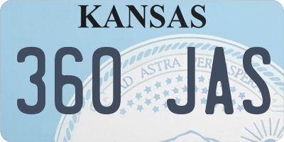KS license plate 360JAS