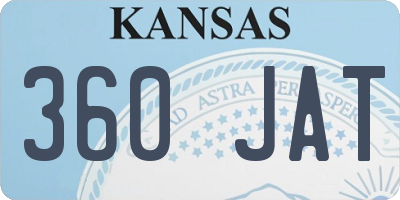 KS license plate 360JAT