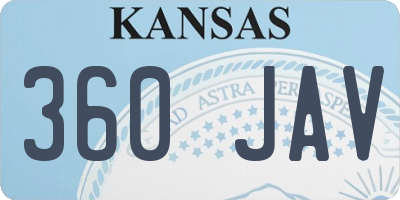 KS license plate 360JAV