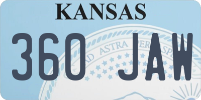 KS license plate 360JAW