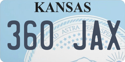 KS license plate 360JAX
