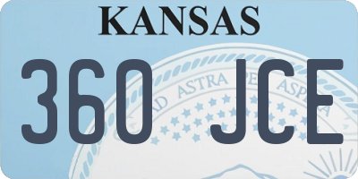 KS license plate 360JCE