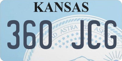 KS license plate 360JCG