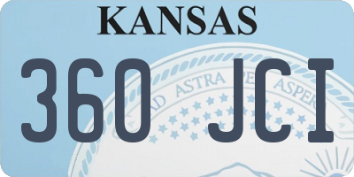 KS license plate 360JCI