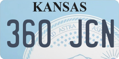 KS license plate 360JCN