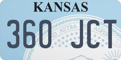 KS license plate 360JCT