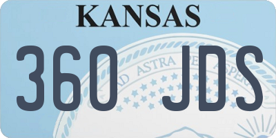 KS license plate 360JDS