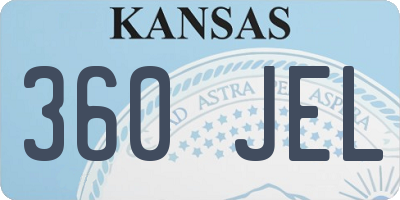 KS license plate 360JEL
