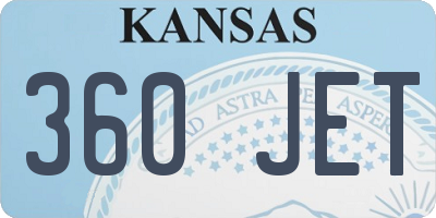 KS license plate 360JET