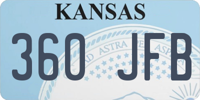 KS license plate 360JFB