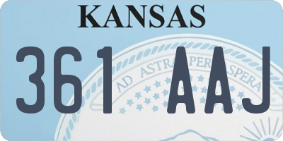 KS license plate 361AAJ