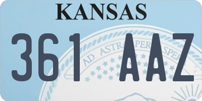 KS license plate 361AAZ