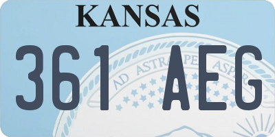 KS license plate 361AEG