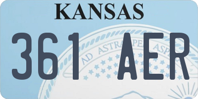 KS license plate 361AER