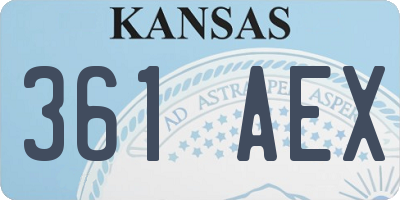 KS license plate 361AEX