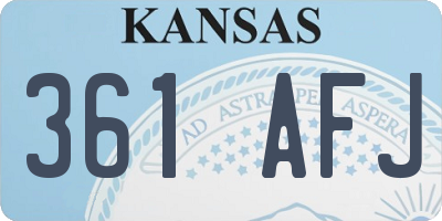 KS license plate 361AFJ