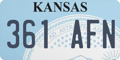 KS license plate 361AFN